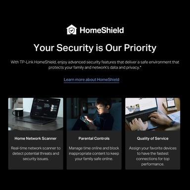 تي بي لينك Archer BE230 لاسلكي راوتر، 4 منافذ LAN، اسود - BE230