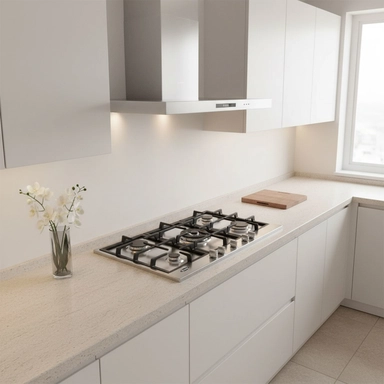 سطح تيرم 90.9 سم 5 عيون غاز استيل إيطالي زهر TRMBH90CIG