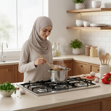 سطح تيرم 90.9 سم 5 عيون غاز استيل إيطالي إينامل TRMBH90ENG