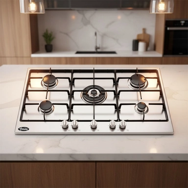 سطح تيرم 90.9 سم 5 عيون غاز استيل إيطالي إينامل TRMBH90ENG