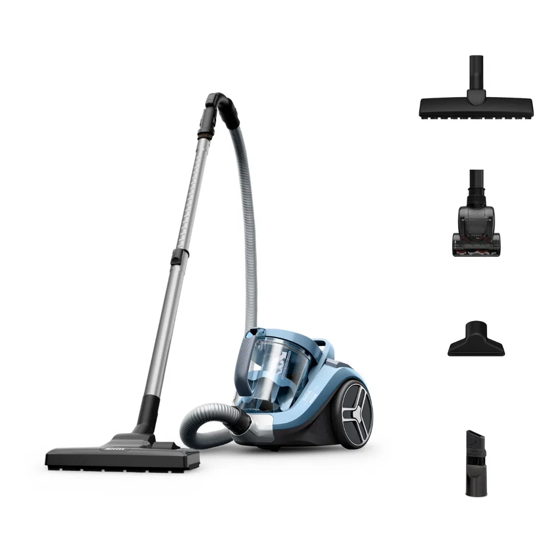 Tefal Bagless Vacuum Cleaner, 900W, Black/Blue, TW4B71HA