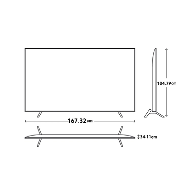 شاشة سامسونج 75 بوصة سمارت UA75AU7000UXUM LED 4K
