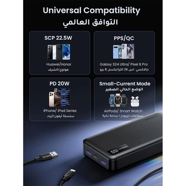 باور بانك يوجرين PD 20000 مللي أمبير – أسود