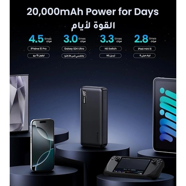 باور بانك يوجرين PD 20000 مللي أمبير – أسود