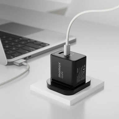Momax OnePlug GaN 35W 2 USB-C ports Mini Fast Charger Black