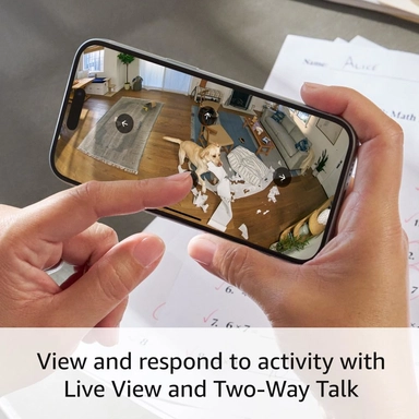 Ring Pan Titl Indoor Camera See 360 HD Video Two Way Talk Black