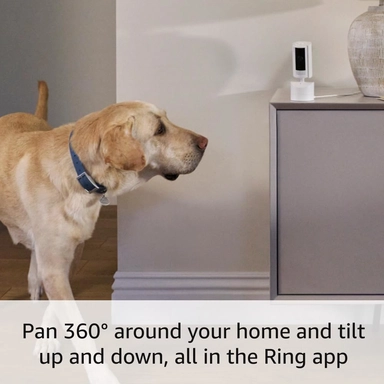 Ring Pan Titl Indoor Camera See 360 HD Video Two Way Talk White