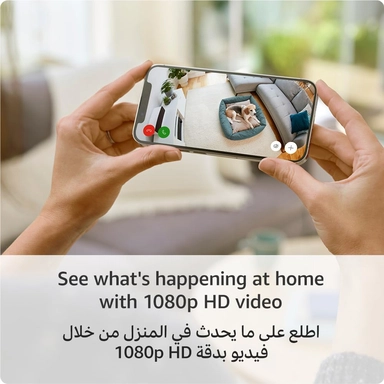 رينج، كاميرا مراقبة داخلي، الجيل الثاني، دقة 1080 بكسل، اتش دي فيديو، وايفاي، اسود