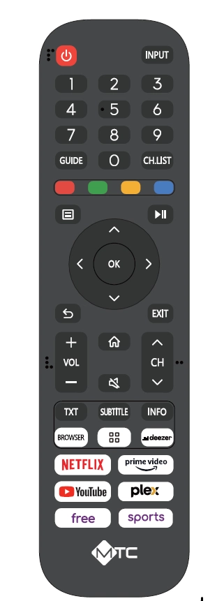 MTC , 55 inch ,  VIDAA Smart TV MTC4KD55SVK24-UHD-4K
