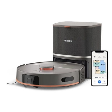 Philips Robot Vacuum Cleaner, 2.7L, Grey & Cashmere, XU5100/11