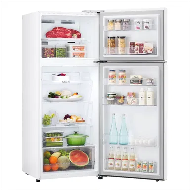ثلاجة LG بابين 14 قدم ابيض LT15DBBWIV
