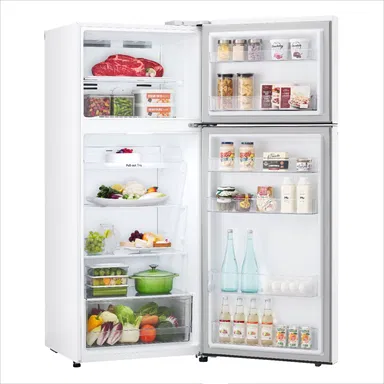 ثلاجة LG بابين 14 قدم ابيض LT15DBBWIV