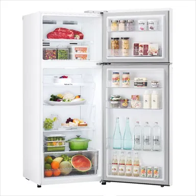 ثلاجة LG بابين 14 قدم ابيض LT15DBBWIV