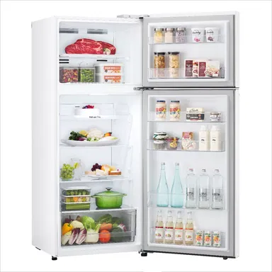 ثلاجة LG بابين 14 قدم ابيض LT15DBBWIV