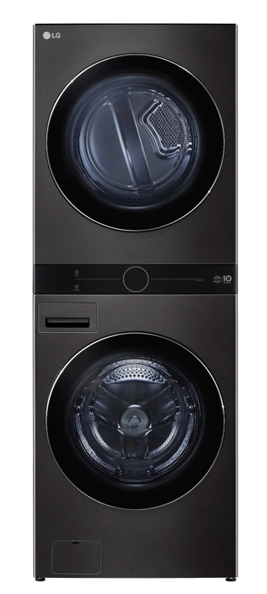 LG, غسالة أمامية, مع نشافة, 25 كيلو, 6 برامج, أسود – WK2520BST 
