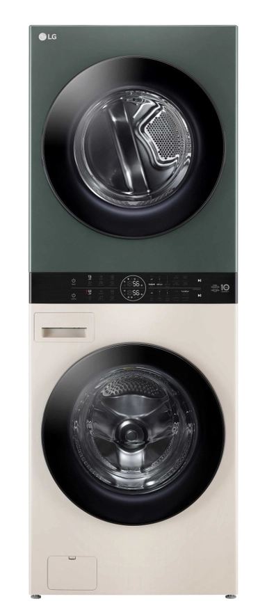 LG, غسالة أمامية, مع نشافة, 25 كيلو, بيج/أخضر – WK2520GBT