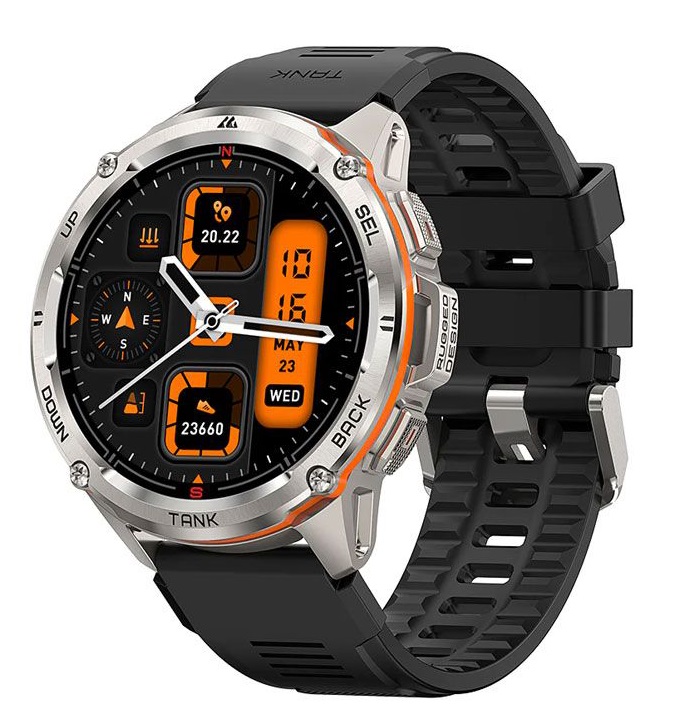 Kospet Smart Watch Tank T3 Ultra GPS 47mm BT Calling Silver