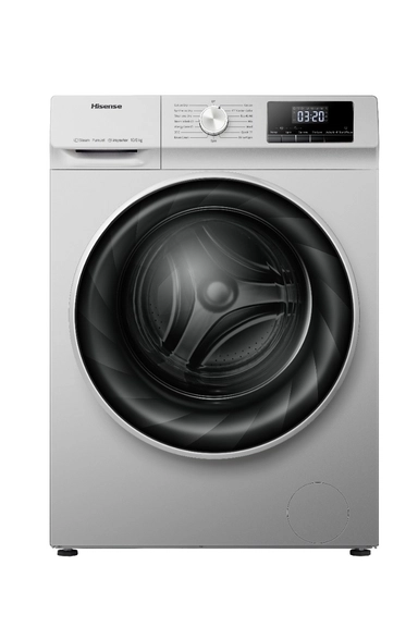 Hisense washing machine, front load, 10 kg, 15 programs, 1400 cycles, 100%, WD3Q143BS