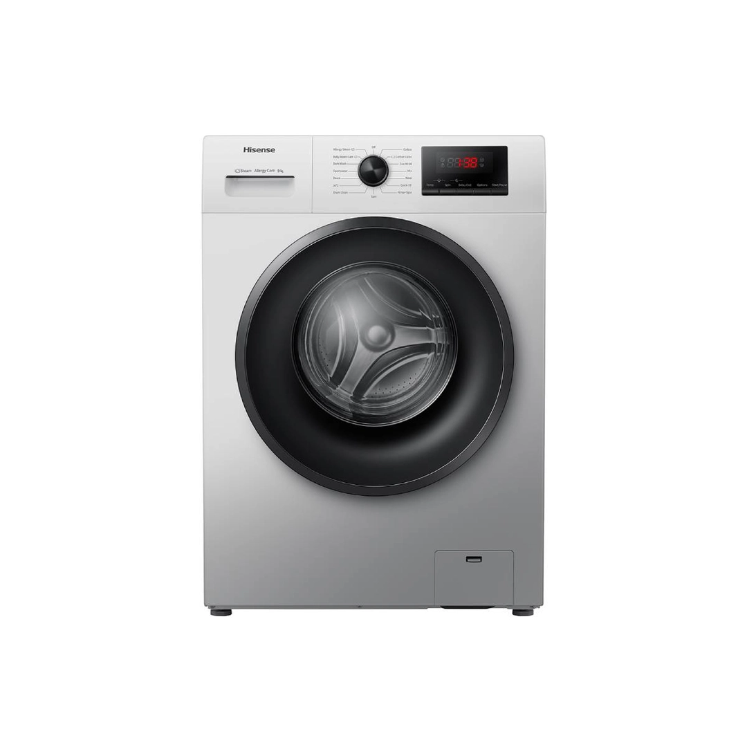 Hisense front load washing machine, 9 kg, 15 programs, 75% dryness, WF1V941BS