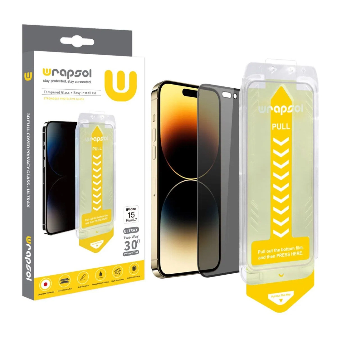 رابسول, واقي زجاجي ثلاثي الأبعاد لهاتف iPhone 15 , شفاف