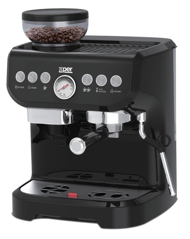 Xper Espresso and Cappuccino Maker + Coffee Grinder 1560 Watts, 19 Bar, XPICG-995