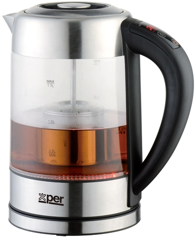غلاية ماء اكسبير زجاج لمس مع فلتر 2200 واط 1.7 لتر XPKDF-GM23