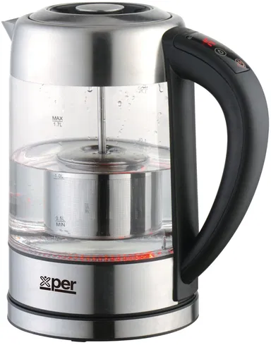 غلاية ماء اكسبير زجاج لمس مع فلتر 2200 واط 1.7 لتر XPKDF-GM23