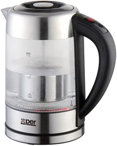 غلاية ماء اكسبير زجاج لمس مع فلتر 2200 واط 1.7 لتر XPKDF-GM23