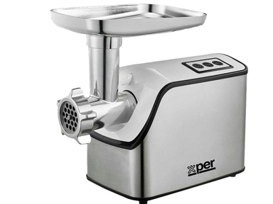 Xper Meat Grinder 1610 Watt Steel + Attachments, XPMG-1610S