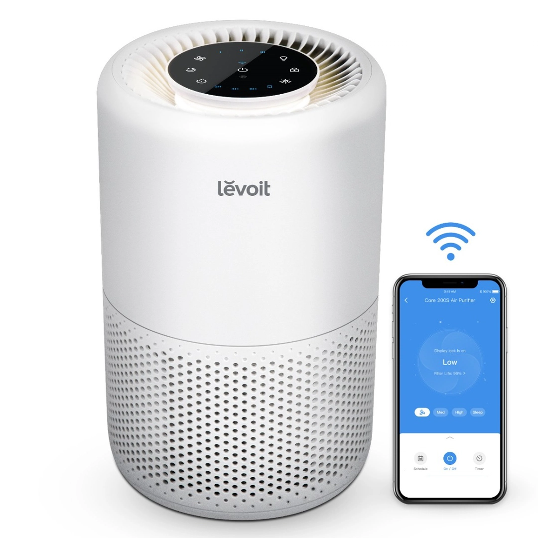 LEVOIT Smart Wi-Fi Air Purifier, 38W, White, Core 200S