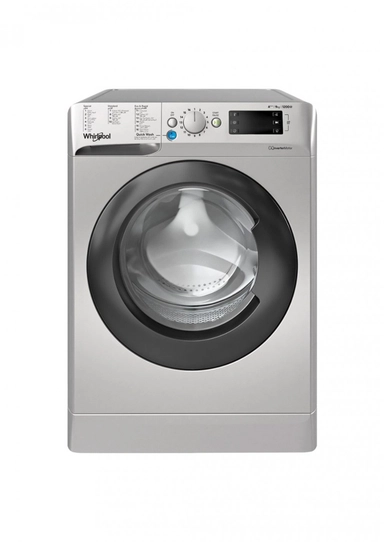 Whirlpool automatic washing machine, 9 kg, front, silver, WMX91200S60HZ