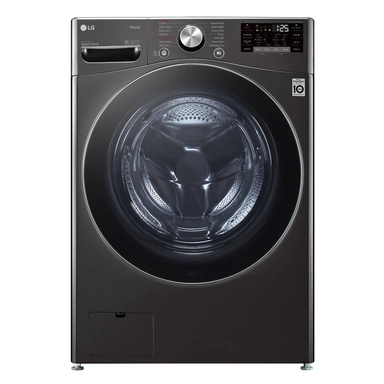 LG 21 kg Front Load Washing Machine, Black Steel, 100% drying, WS2112BST