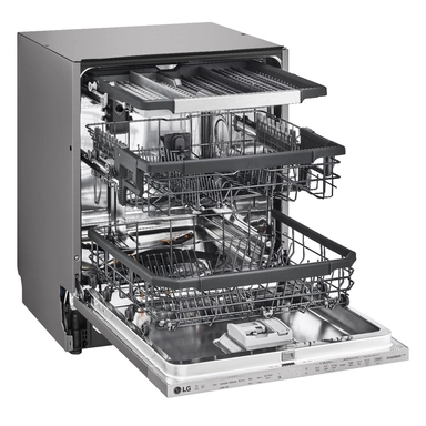 LG QuadWash™ Built-in Steam Dishwasher, 14 Place Settings, EasyRack™ Plus, Inverter Direct Drive, ThinQ, DBC425TS