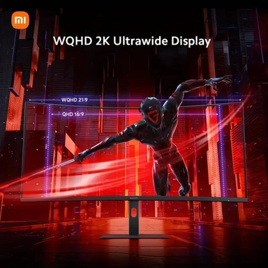 شاشة ألعاب منحنية شاومي WQHD، مقاس 34 بوصة، معدل تحديث 180 هرتز، 1 مللي ثانية، أسود - G34WQi