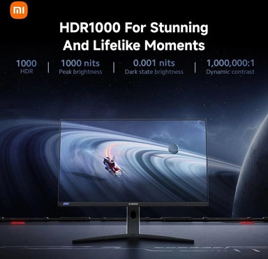 شاشة ألعاب شاومي QHD لوحة Fast IPS, مقاس 27 بوصة, معدل تحديث 180 هرتز, 1 ملي ثانية, أسود - ELA5627UK