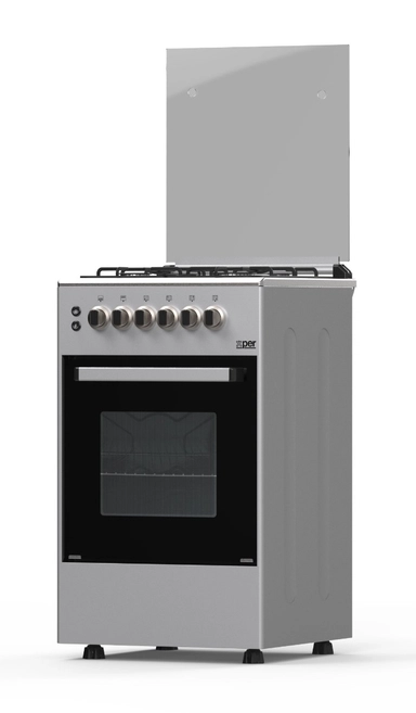 Xper gas oven 52.5*50 cm, 4 burners, Turkish steel, XP510GGEN