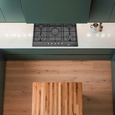 Xper  Built-in Gas Hob 86 cm , Turkish Black Cast Iron, XPBH90CIGBB