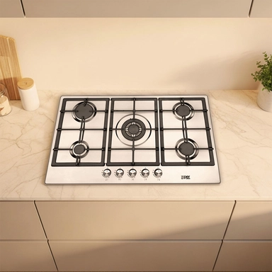 سطح اكسبير بلت إن غاز 86 سم 5 عيون تركي  استيل XPBH90ENG