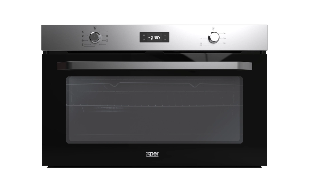 Xper Built-in electric oven, 89.3 cm, steel fan, XPBO90E9F