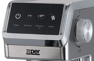 Xper Steam Pressure Espresso Maker, 1450W, 20Bar, Steel, XPC-1020