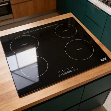 Xper Built-in Electric Ceramic Hob, 55.3 cm, 4 Burners, Touch, Black – XPVC600BT