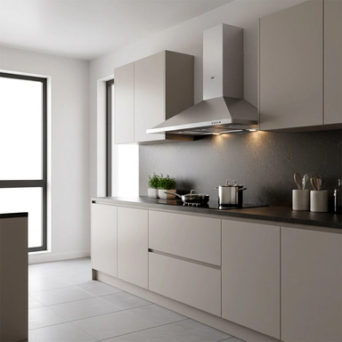 Xper Wall Mounted Chimney Cooker Hood, 89.6 cm, Turkish, Steel - XPHO90PYS