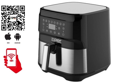  قلاية هوائية إكسبر 5.5 لتر ذكية مع واي فاي، 1700 واط،  ستيل - XPAF-999WF