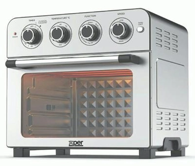 قلاية هوائية  وفرن إكسبر 23 لتر، رقمي، 23 لتر، 1700 واط، ستيل - XPAO-23S