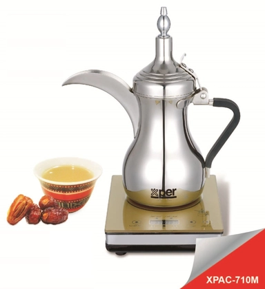Xper Arabic Coffee Maker Touch Control, 600 ml, 900W, Steel - XPAC-710M