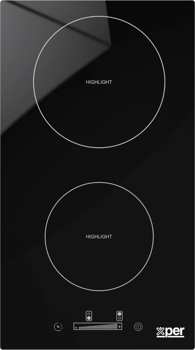 سطح سيراميك كهربائي بلت ان من إكسبر، 26 سم، شعلتان، أسود – XPVC300BTO