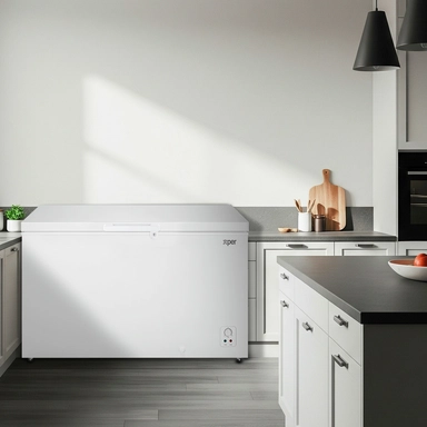 فريزر أفقي من إكسبير، سعة 14.8 قدم مكعب، بتقنية العاكس، أبيض - FRXP685-26INV