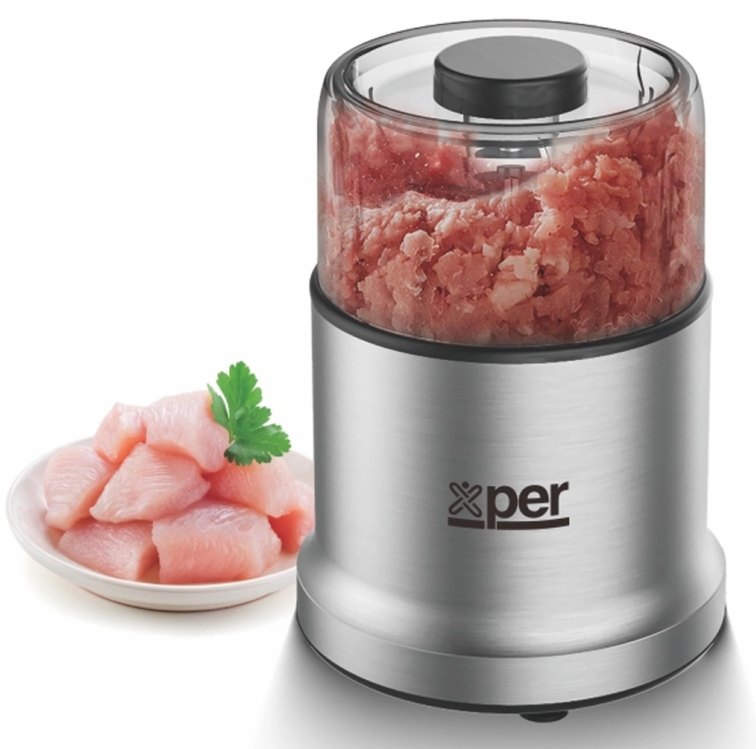 مفرمة اكسبير مع ملحقات، سعة 250 جرام، 800 واط، ستيل – XPCP-123