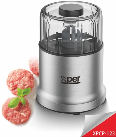 مفرمة اكسبير مع ملحقات، سعة 250 جرام، 800 واط، ستيل – XPCP-123