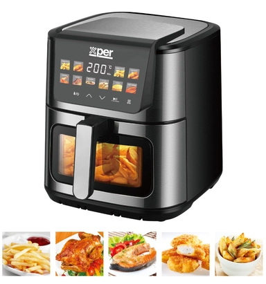  قلاية هوائية اكسبير رقمي، 8 لتر، 1800 واط، ستانلس ستيل – XPAF-SS1810S